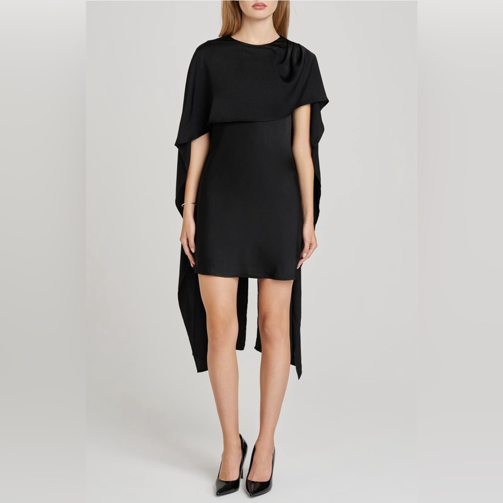 WAYF x Sara Walker Elle Capelet Satin Minidress